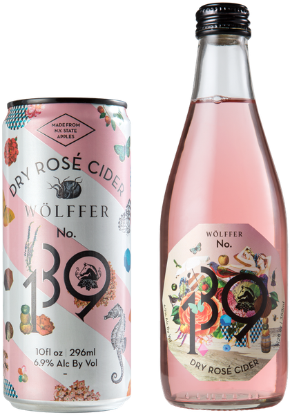Wolffer Dry Rose Cider Canand Bottle PNG