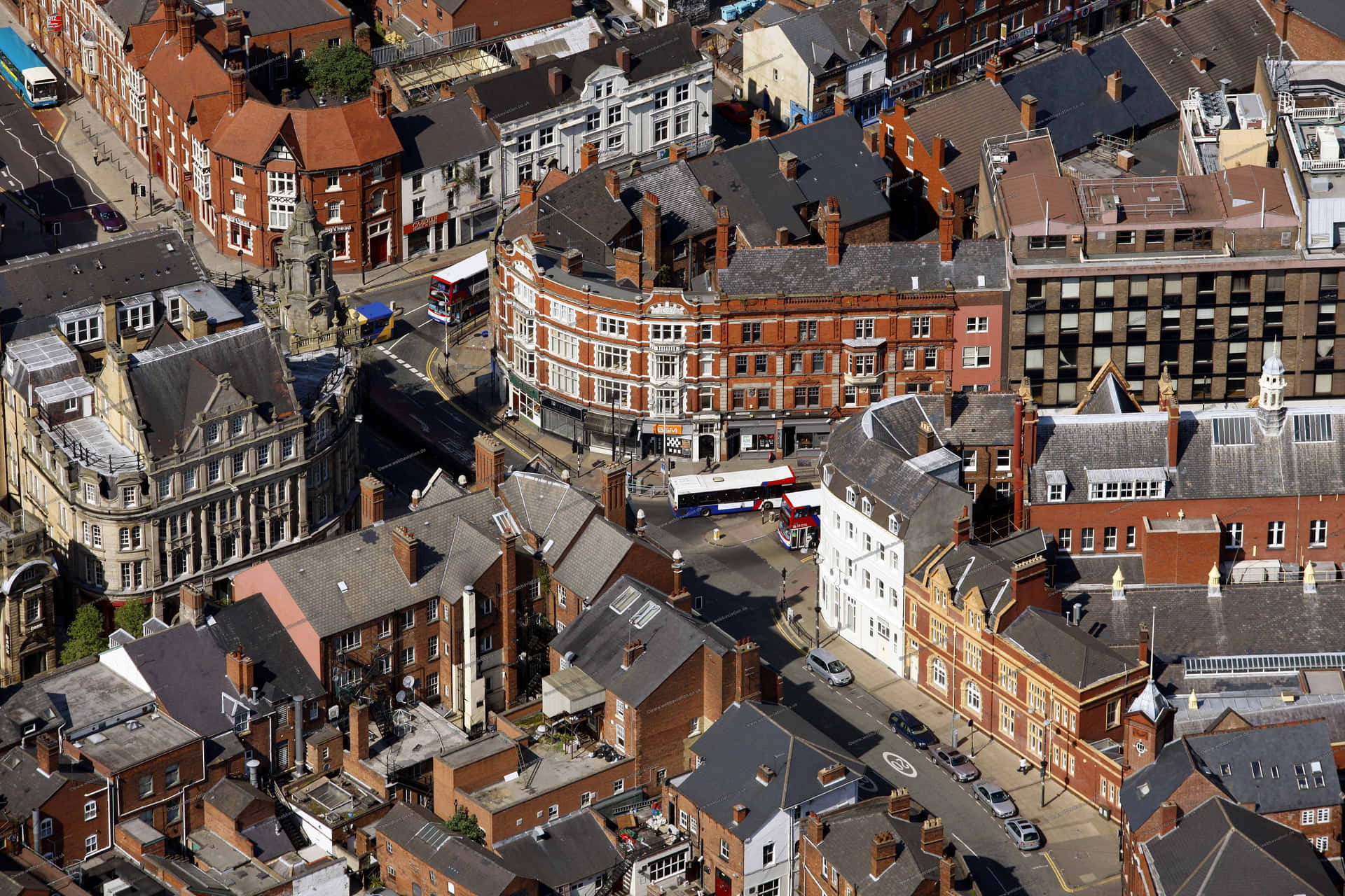 Wolverhampton Cityscape Aerial View Wallpaper