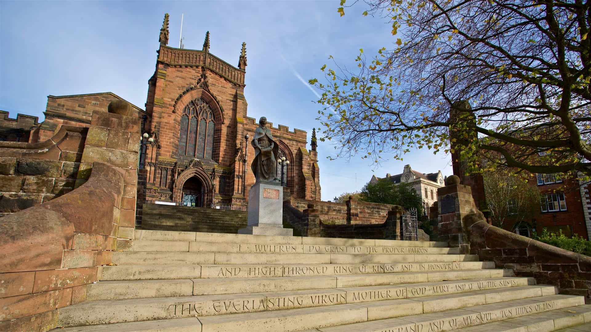 Wolverhampton St Peters Kerk Exterieur Achtergrond