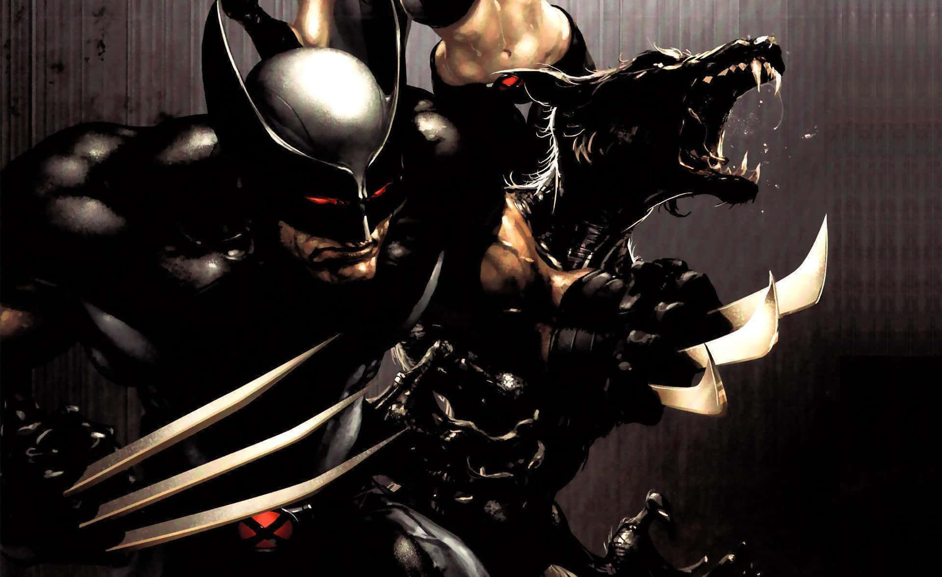 Wolverine,der Mit Adamantium-krallen Bewehrte Superheld Bereit Für Action