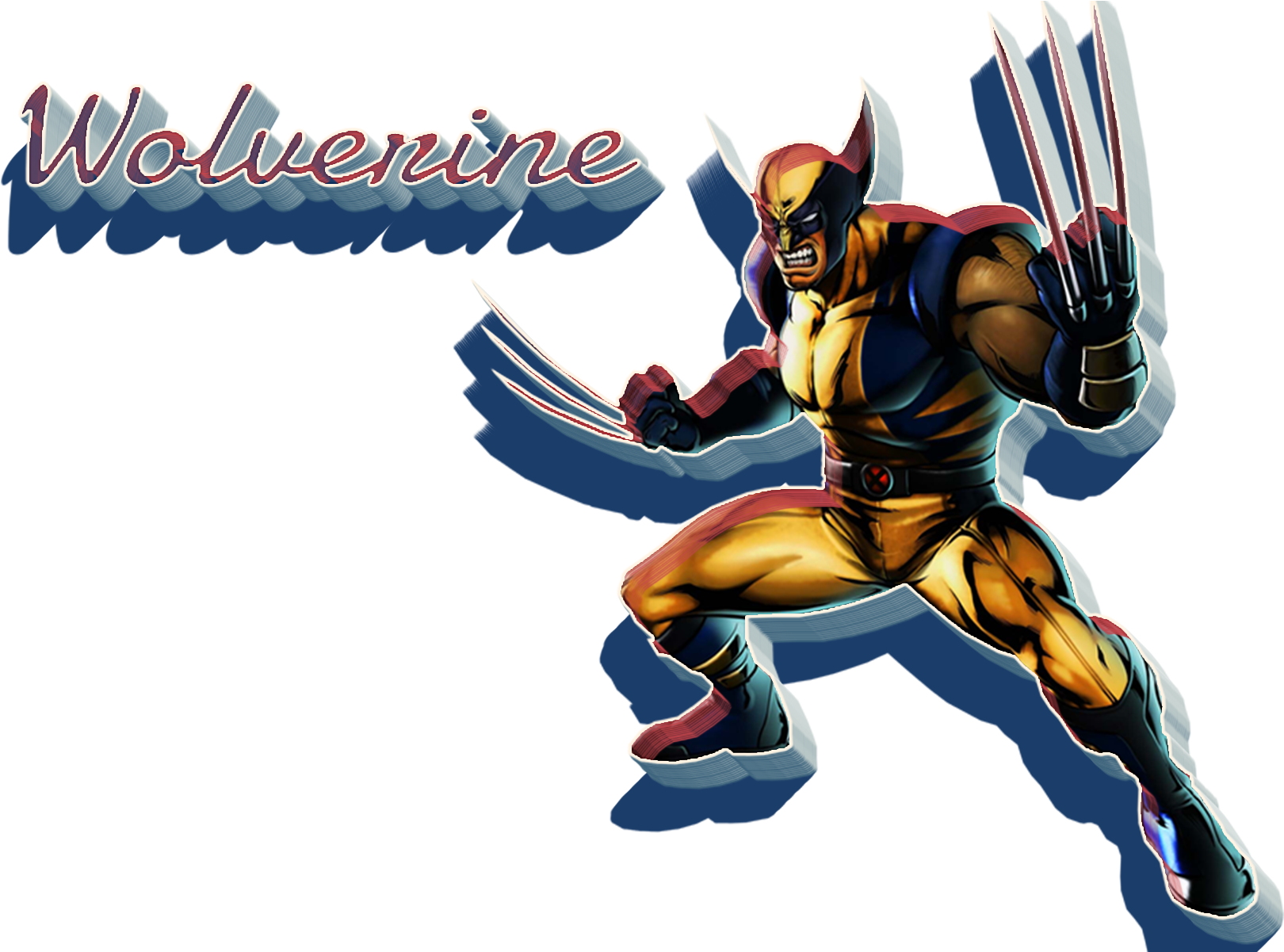 Wolverine Action Pose PNG