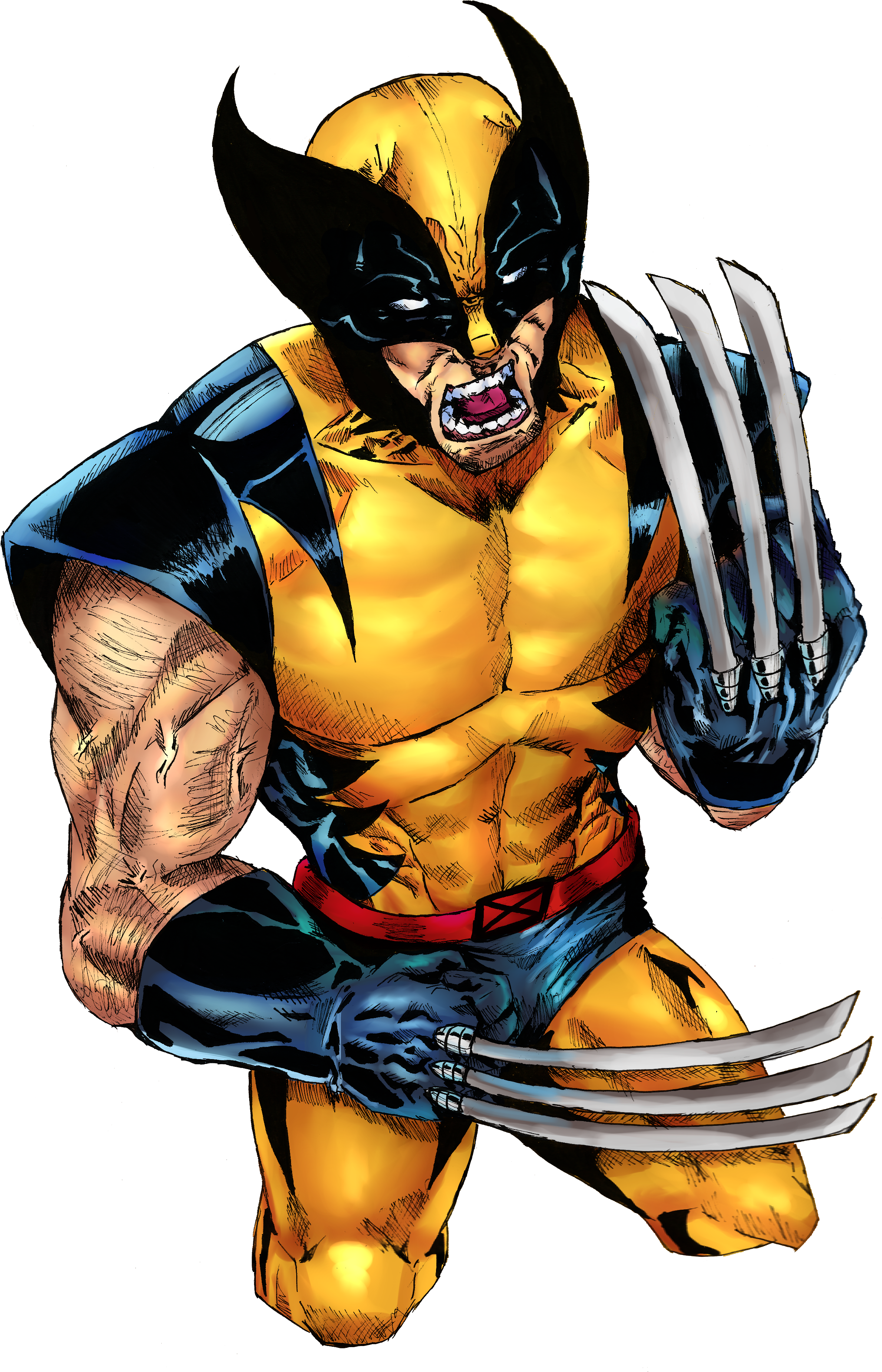 Wolverine Classic Comic Art PNG