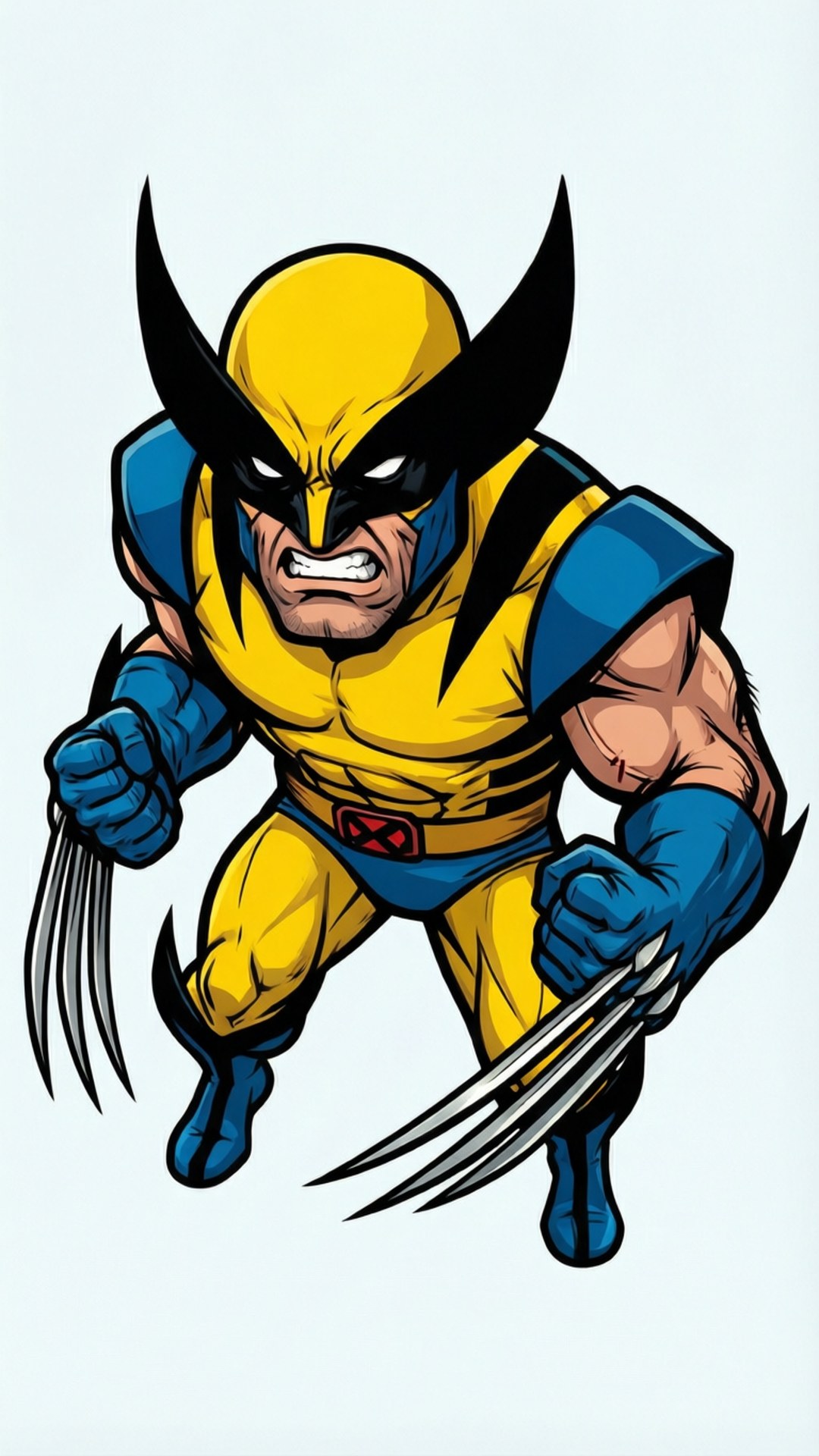 Vektor Wolverine dengan cakar di wallpaper SVG gratis