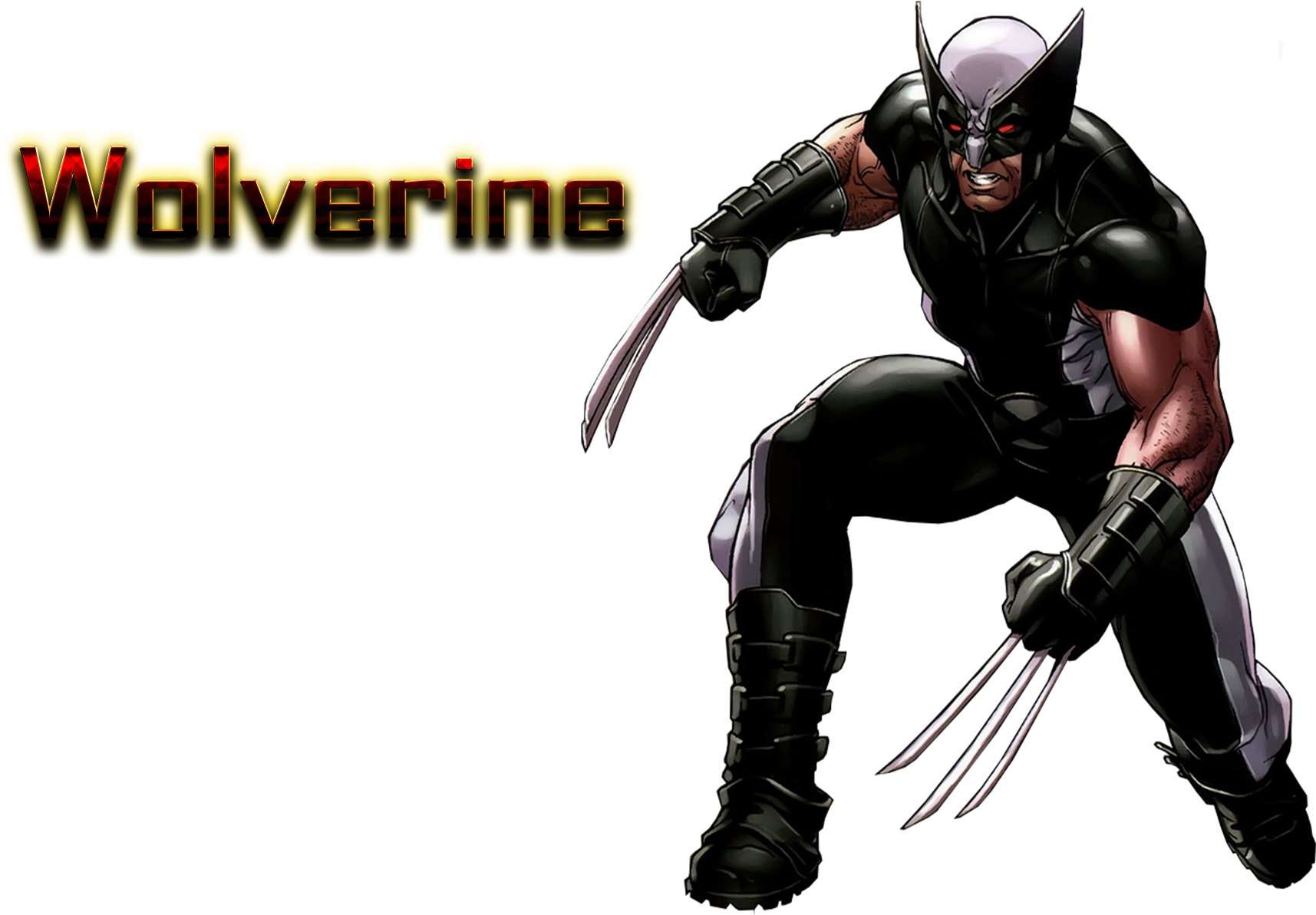 Wolverine Comic Character Crouching Pose PNG