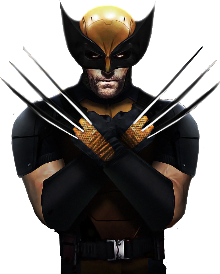 Wolverine Comic Character Pose PNG
