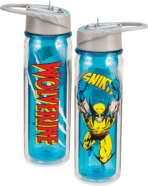 Wolverine Comic Water Bottles PNG