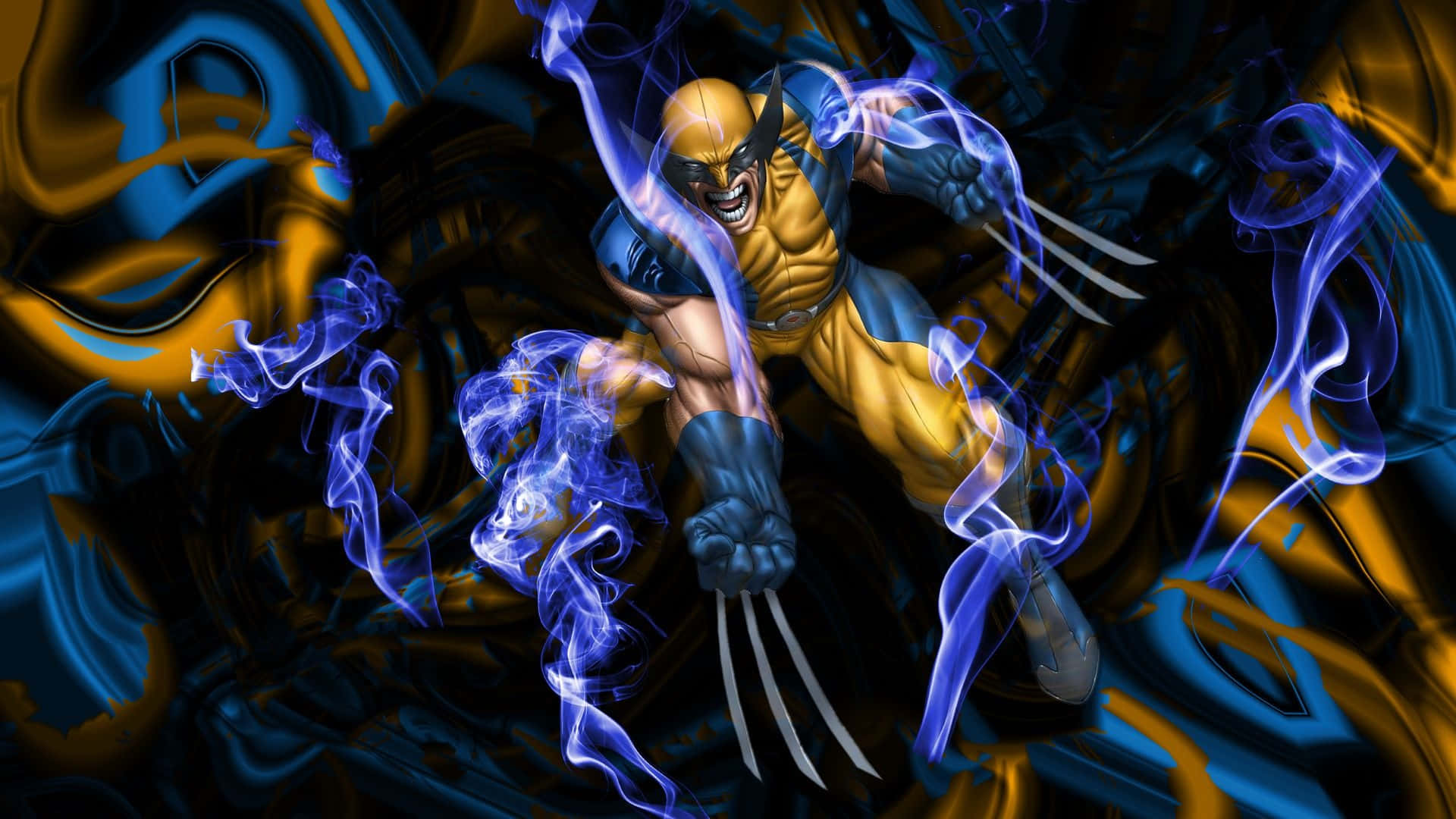 Wolverinescatenando Il Suo Potere Sfondo
