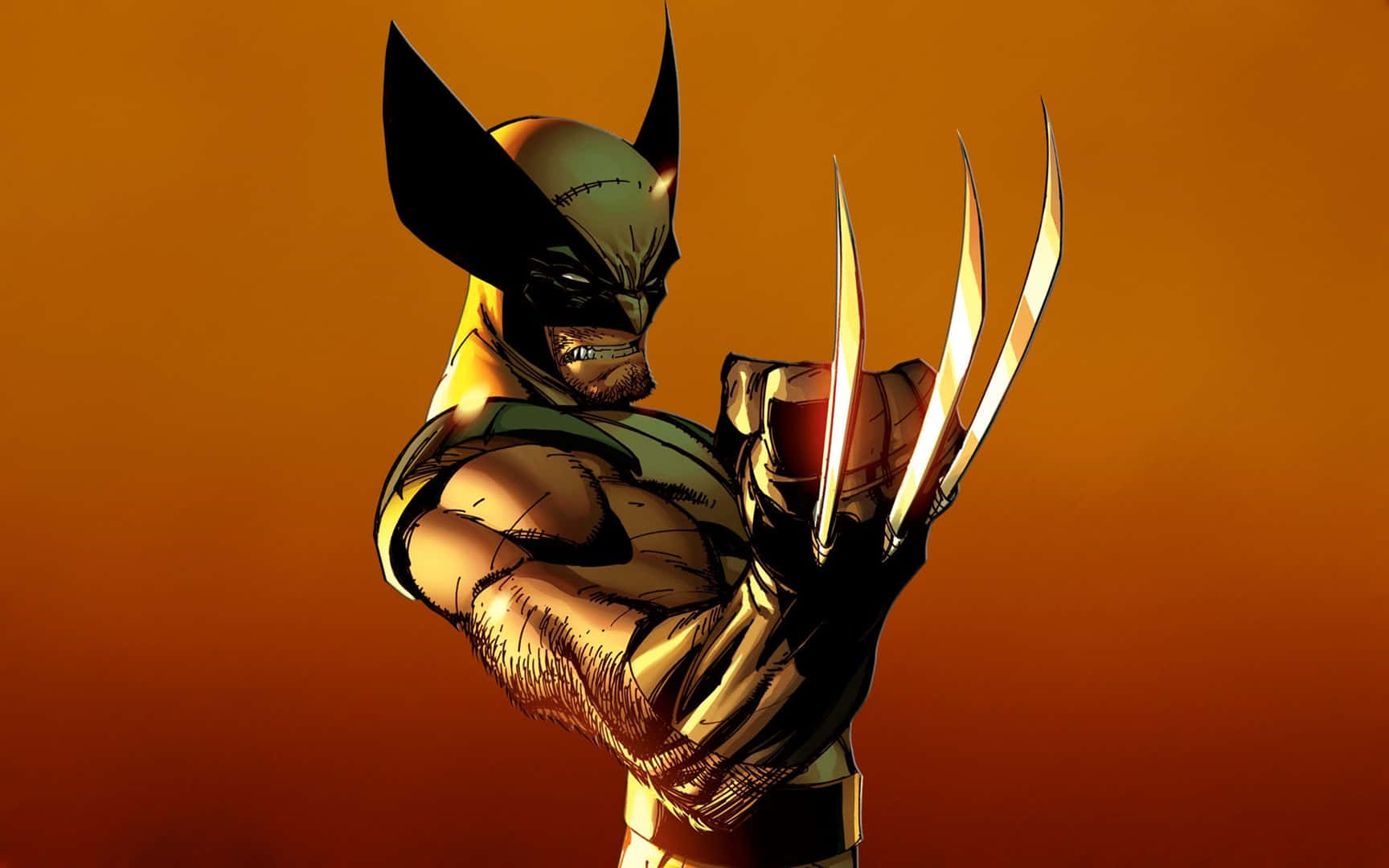 Wolverine i handling Wallpaper