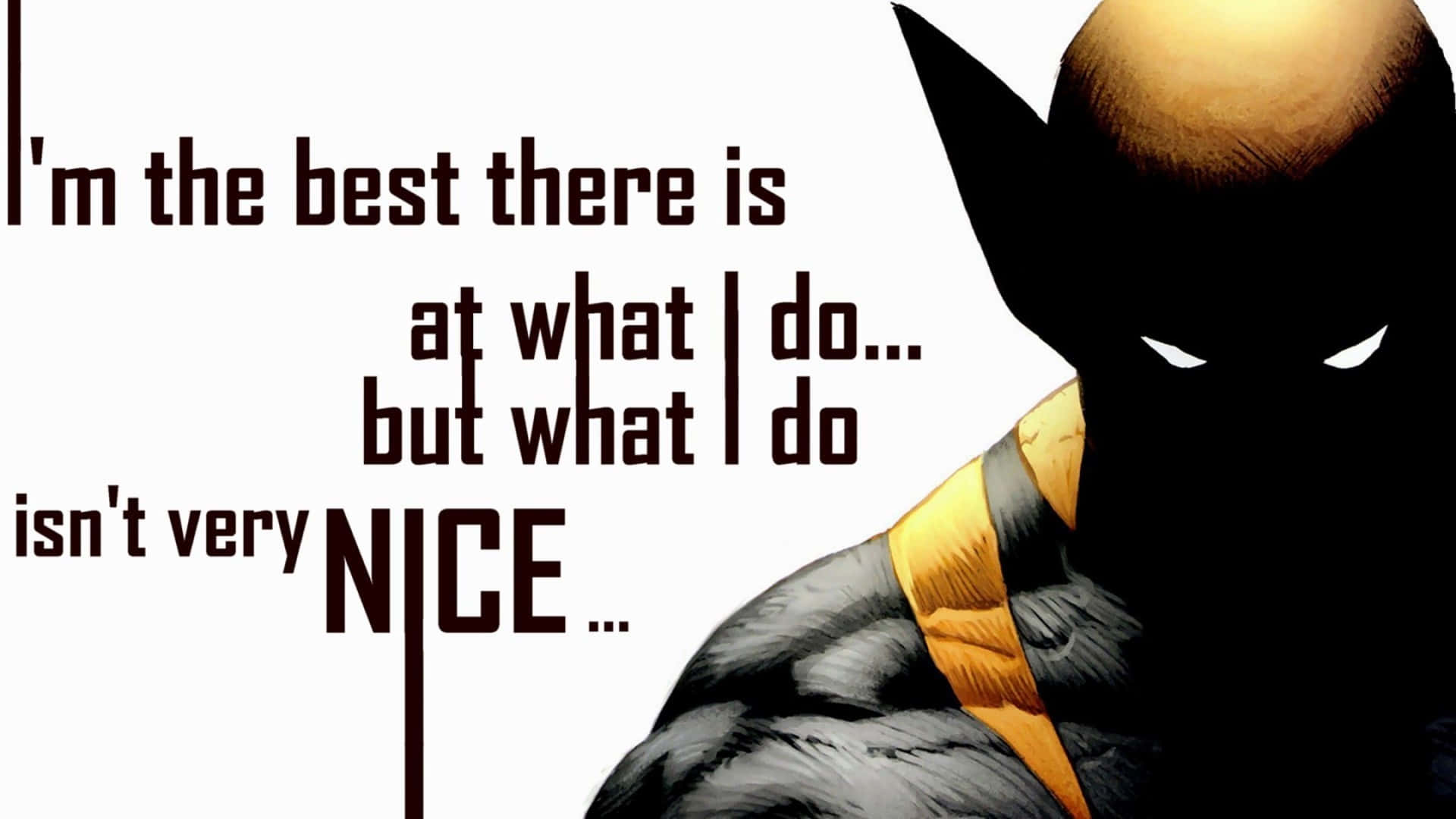 Wolverine Bedst Til Hvad Jeg Gør Quote HD Tapet Wallpaper