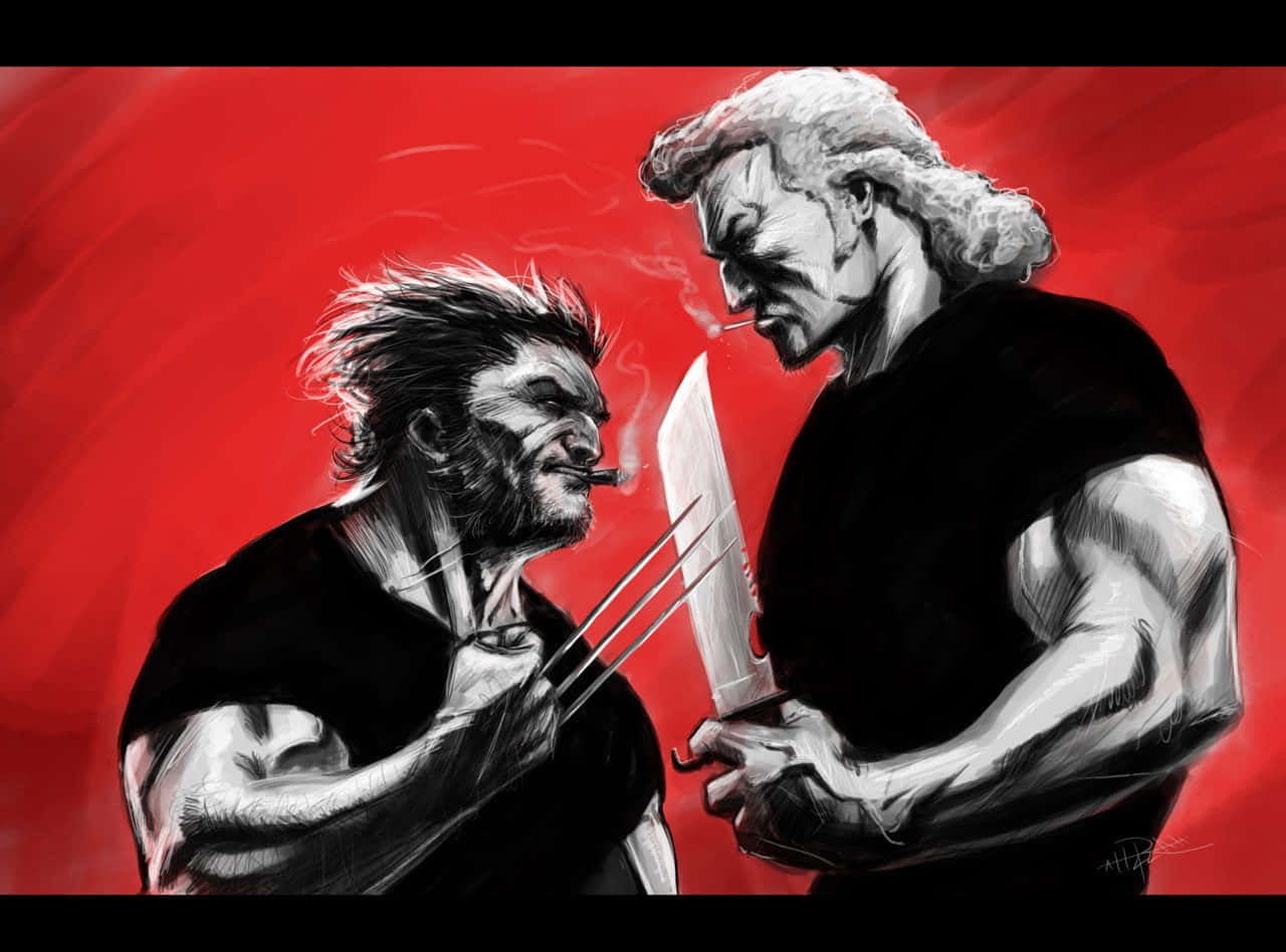 Wolverine_vs_ Brock_ Samson_ Showdown Wallpaper