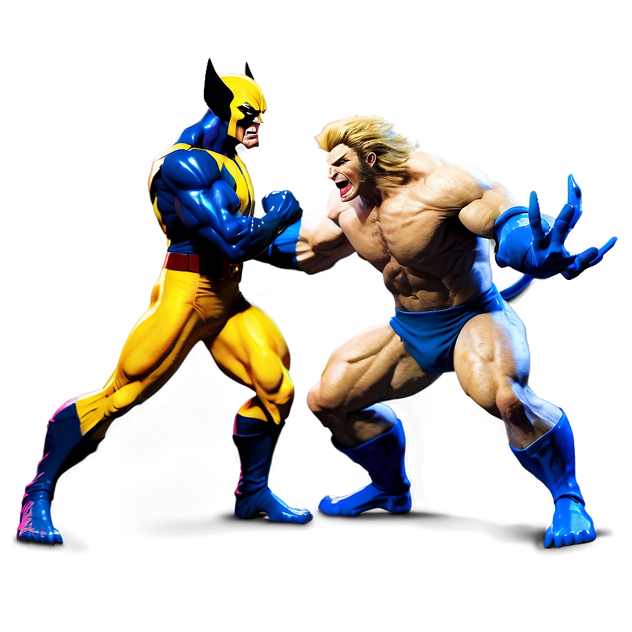 Download Wolverine Vs Sabretooth Png Clf | Wallpapers.com