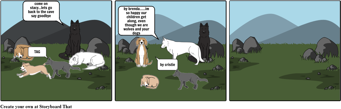Wolves And Dogs Comic Strip PNG