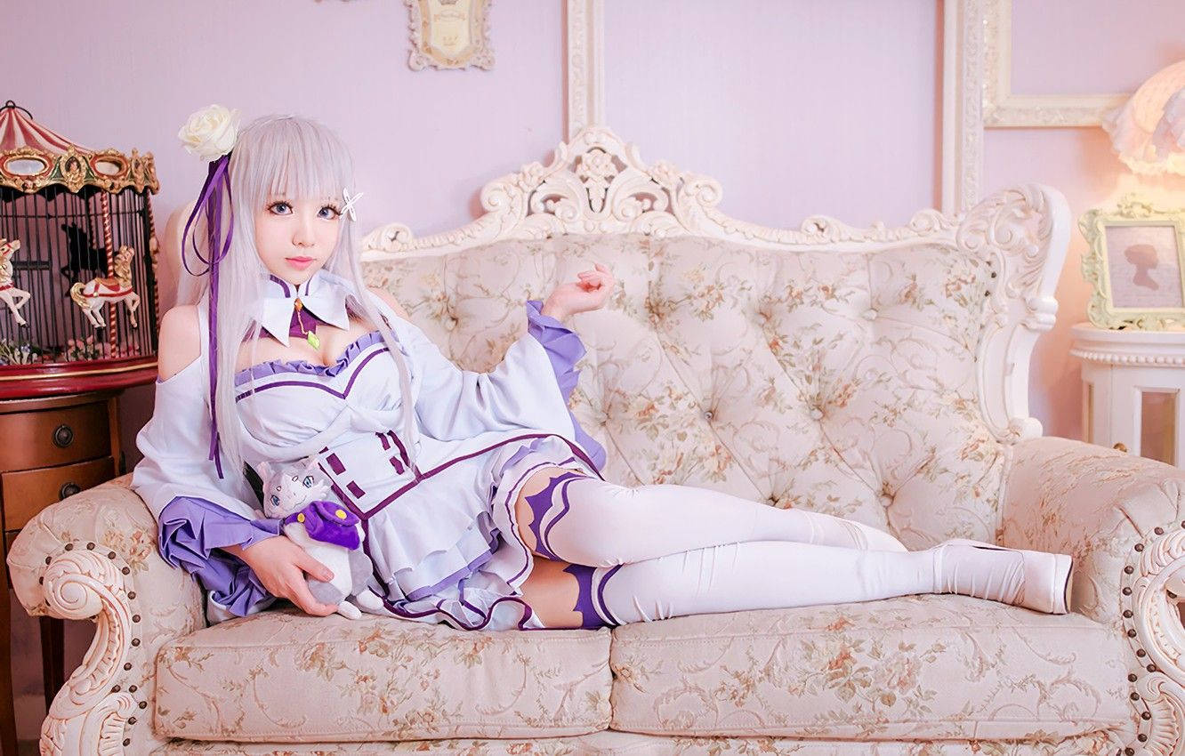 Woman Beautiful Re Zero Cosplayer Picture