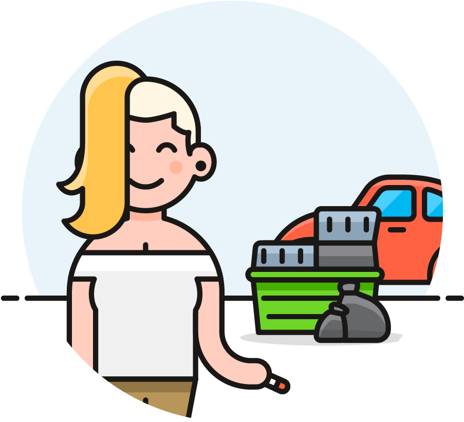 Woman Charging Electric Car Illustration PNG