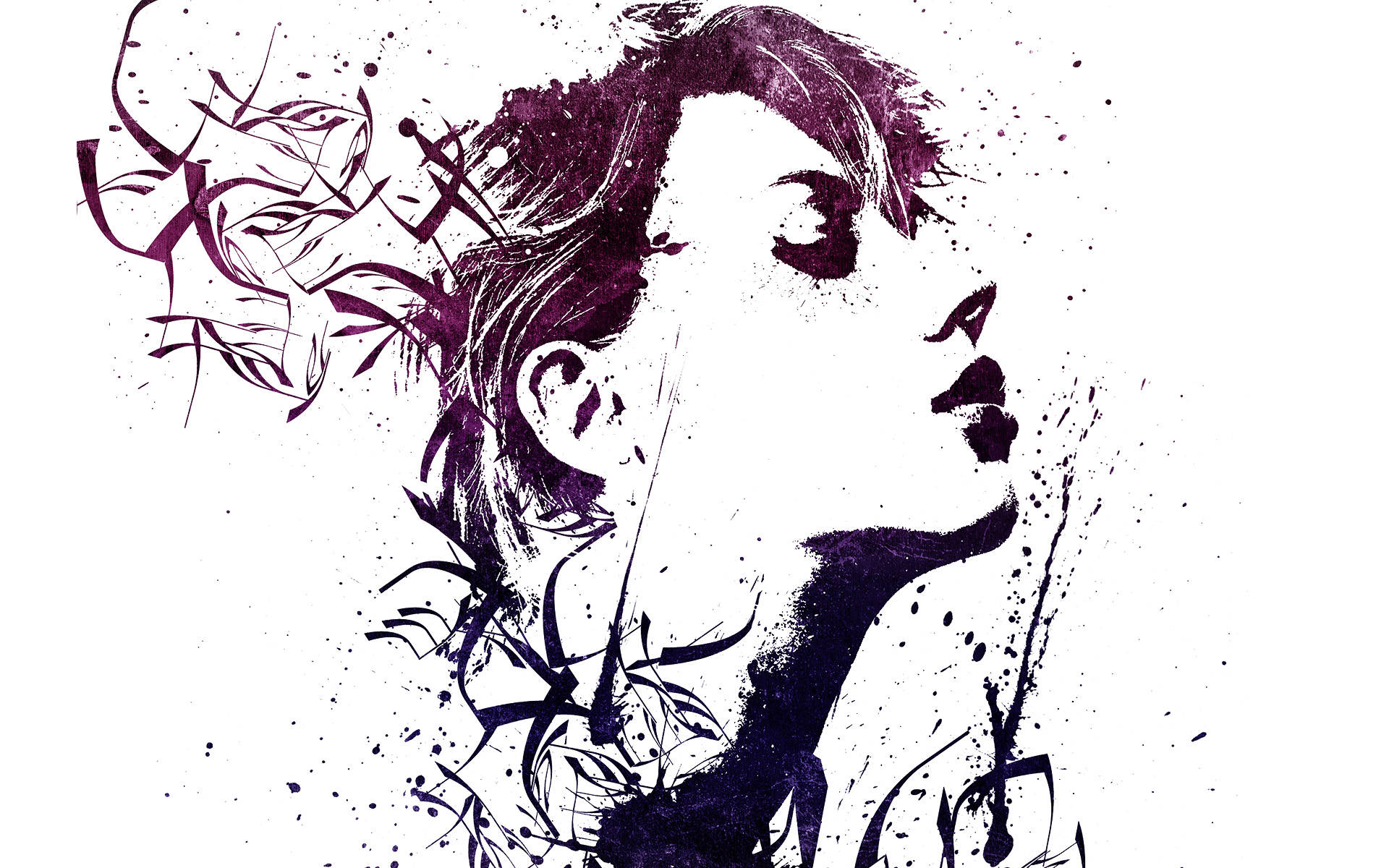 Download Woman Digital Art Drawing Wallpaper 