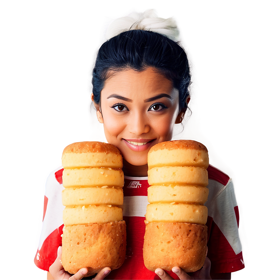 Woman Holding Giant Twinkies PNG