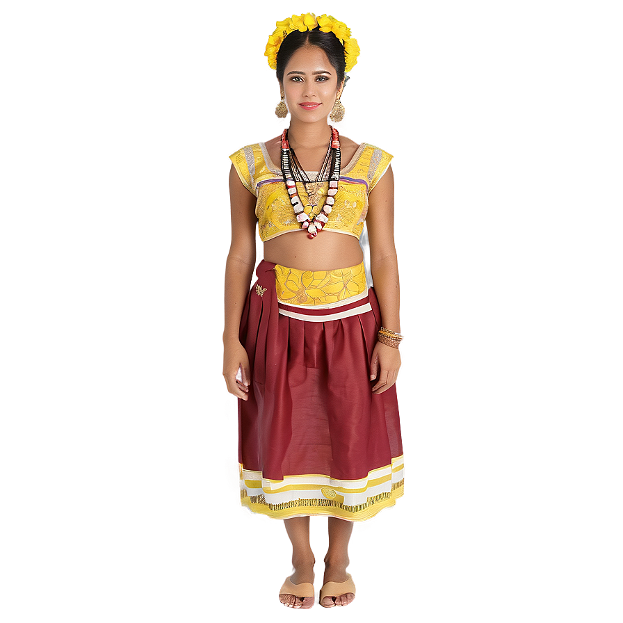 Woman In Traditional Dress Png 05232024 PNG