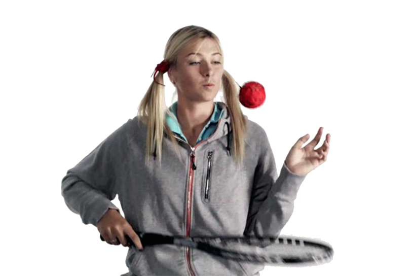Woman Juggling Tennis Ball PNG