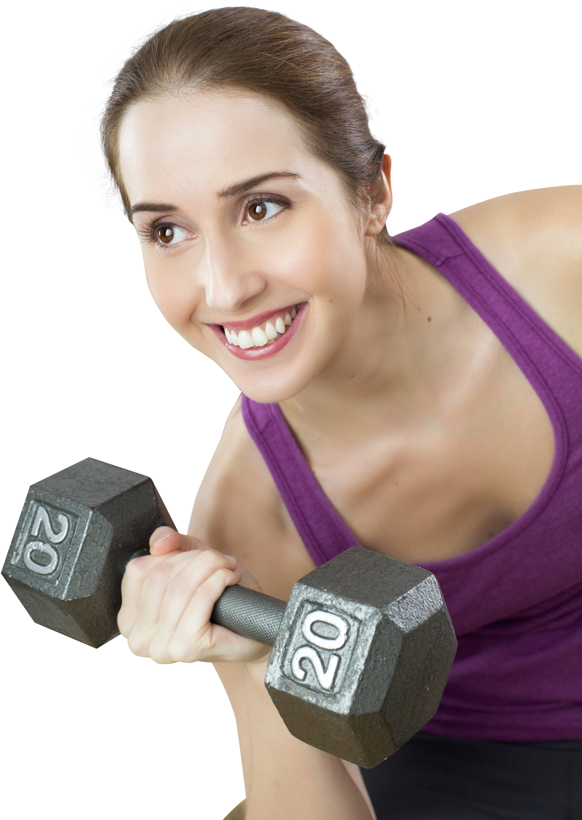 Woman Lifting Dumbbell Fitness Exercise PNG