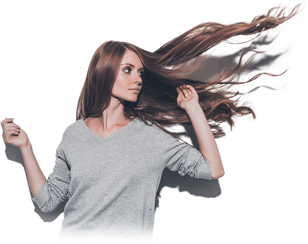 Woman Long Flowing Hair PNG