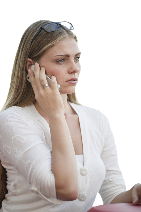 Woman On Phone Conversation PNG