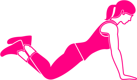 Woman Performing Push Up Exercise Silhouette PNG
