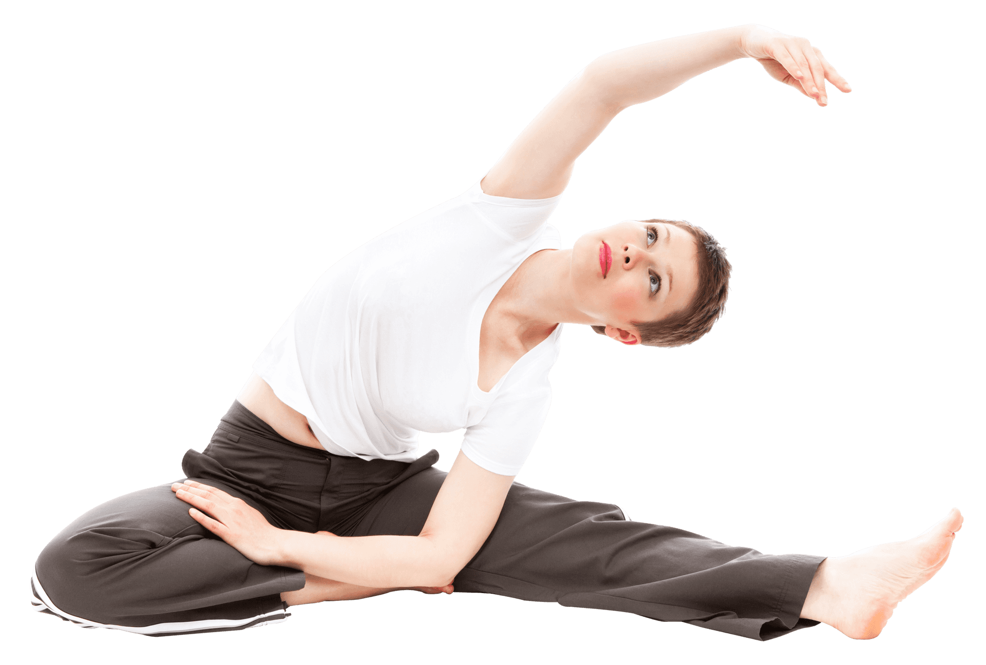 Woman Performing Yoga Pose PNG
