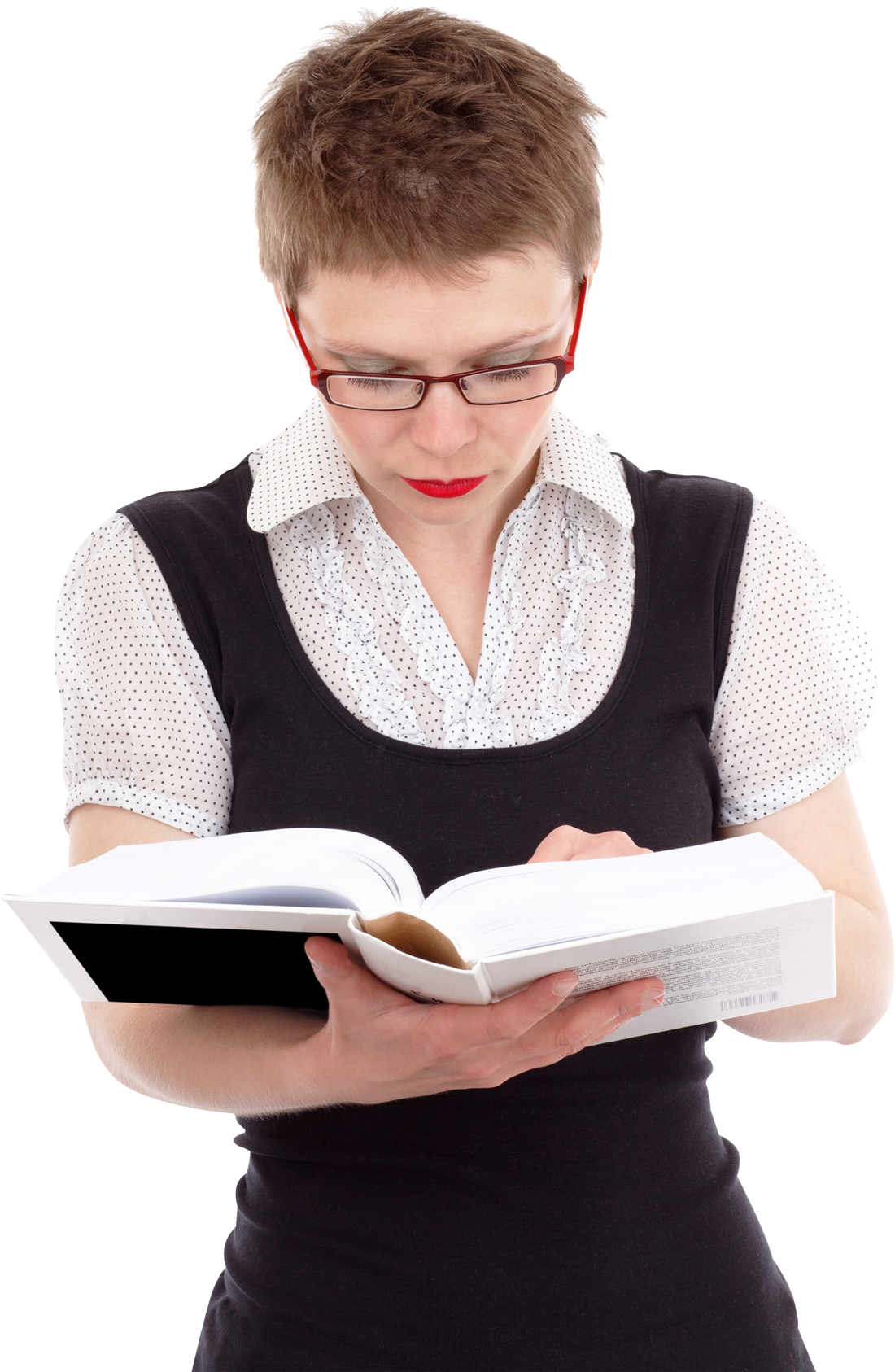 Woman Reading Book PNG