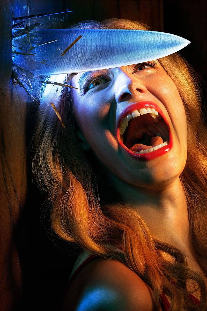 Woman Screaming Horror Phone Background