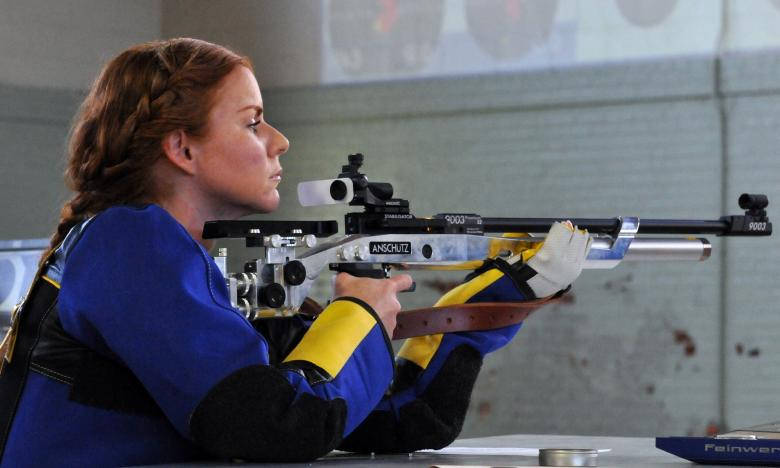Woman Shooting Training Wallpaper