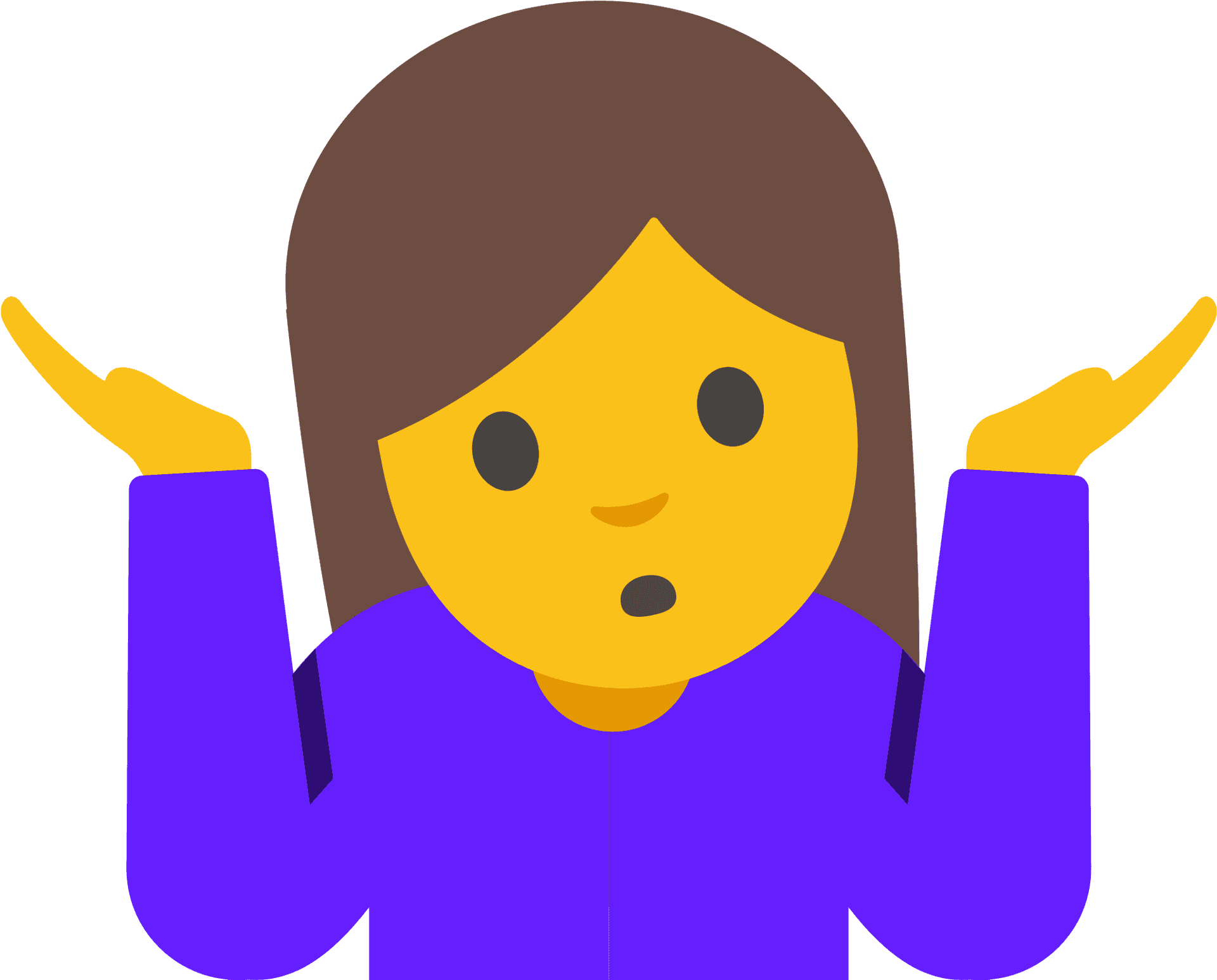 Woman Shrugging Emoji PNG