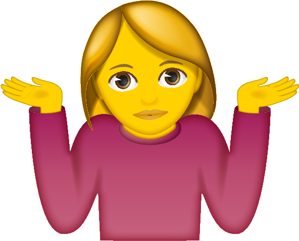 Woman Shrugging Emoji PNG