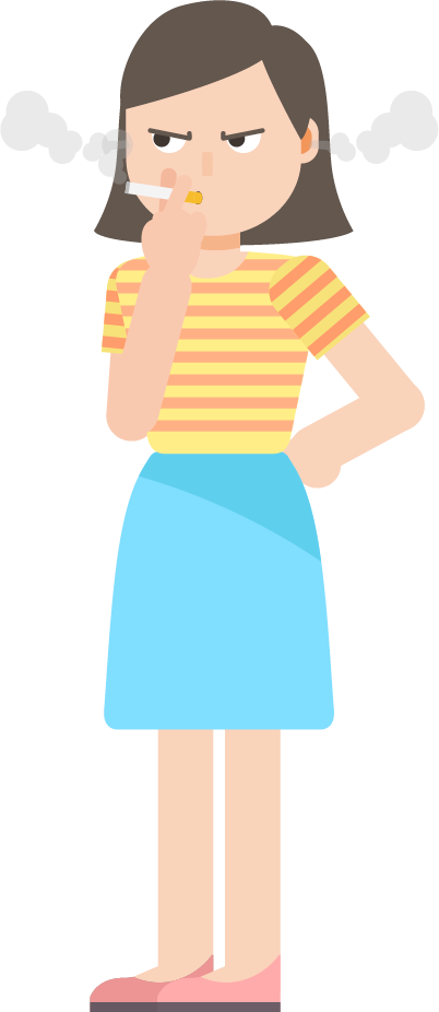 Woman Smoking Cartoon PNG