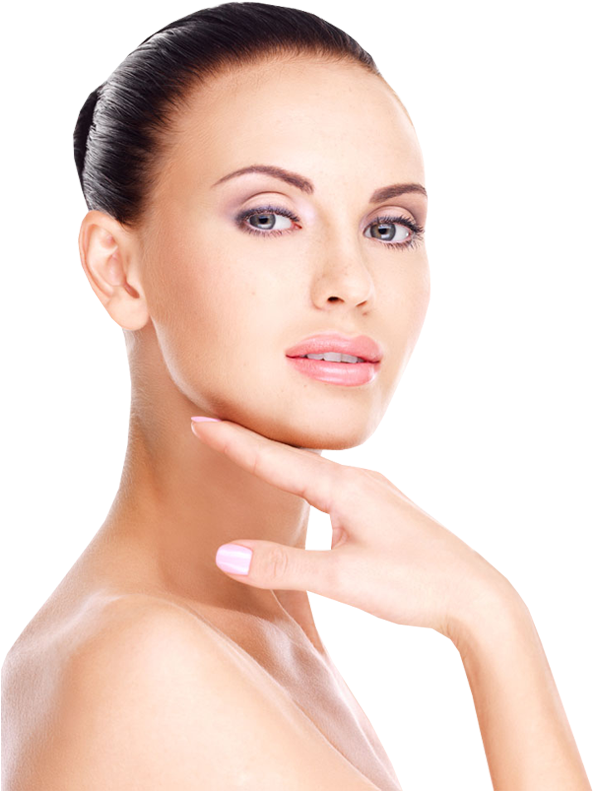 Woman Touching Neck Beauty Pose PNG