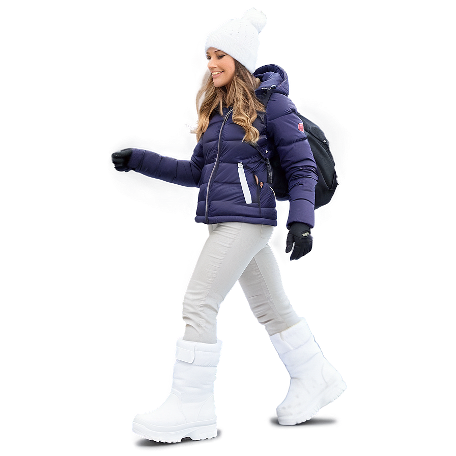 Woman Walking In Snow Png Eko97 PNG