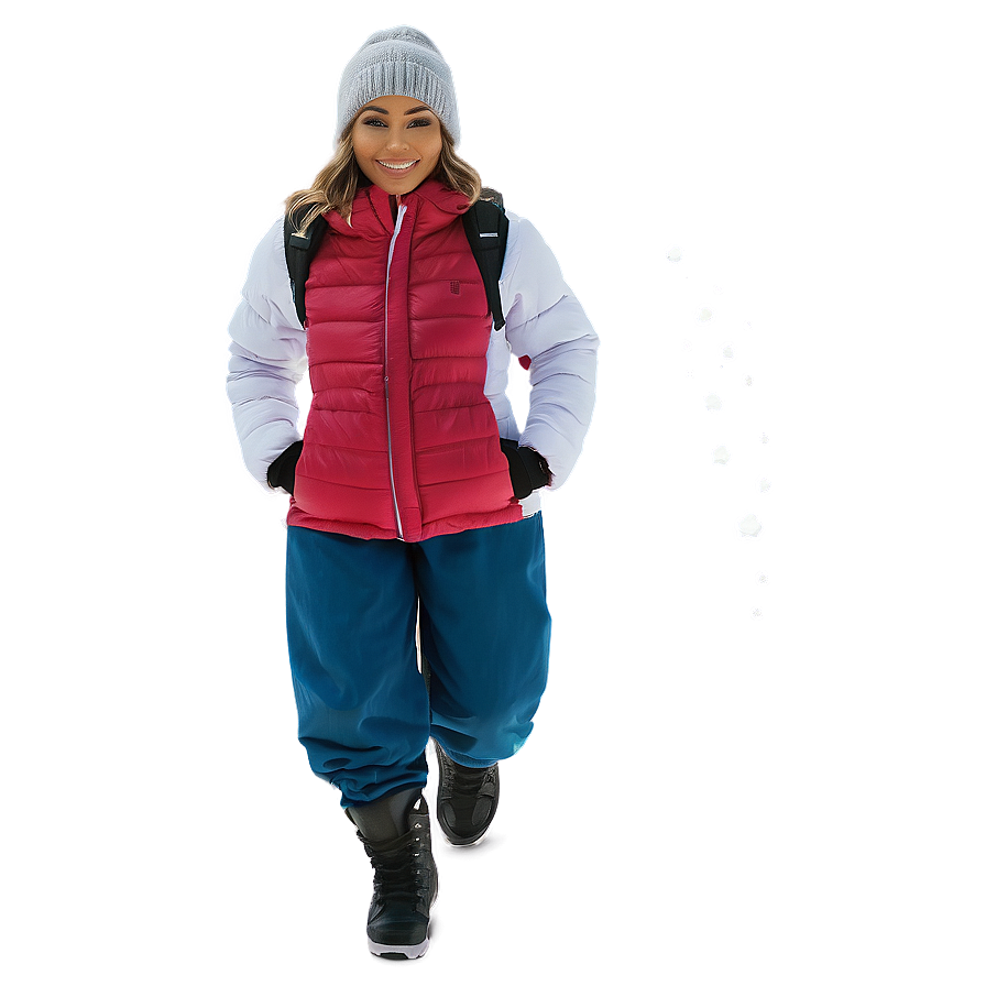 Woman Walking In Snow Png Yuy PNG