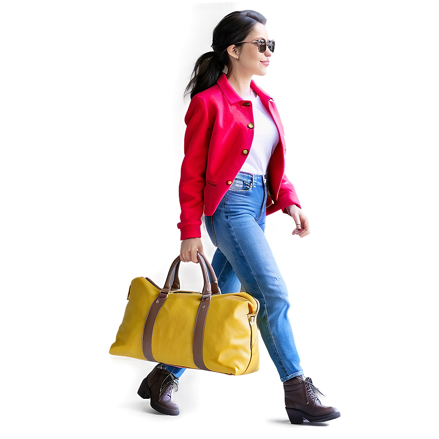 Woman Walking With Bag Png Gux72 PNG