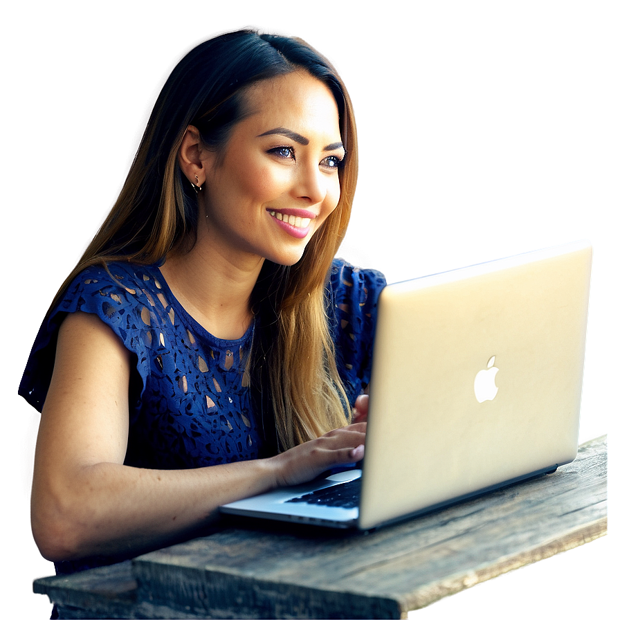 Woman With Laptop Png 63 PNG