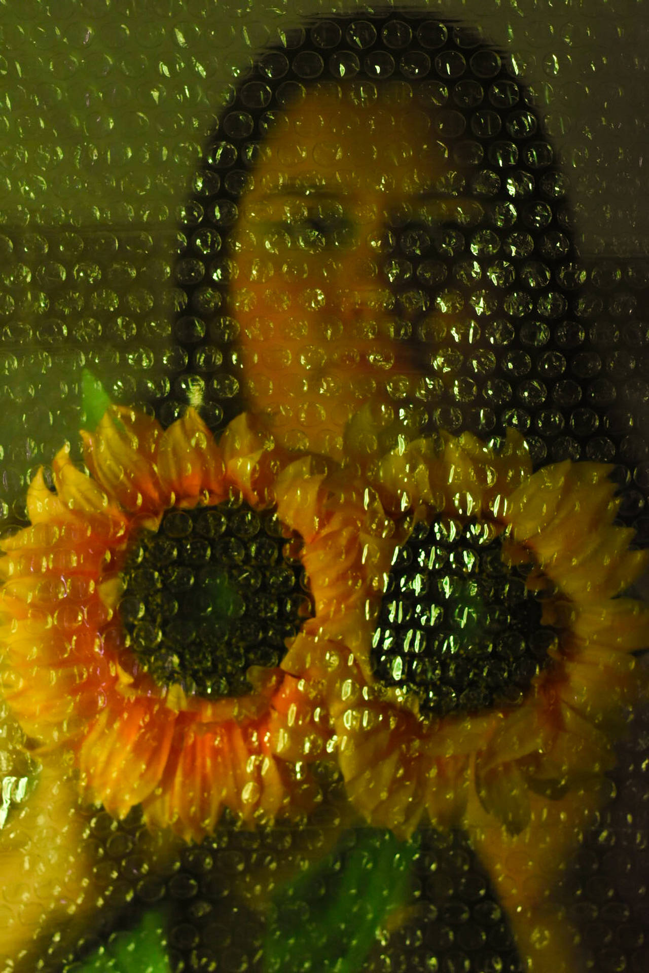 Woman With Sunflower Aesthetic Wallpaper