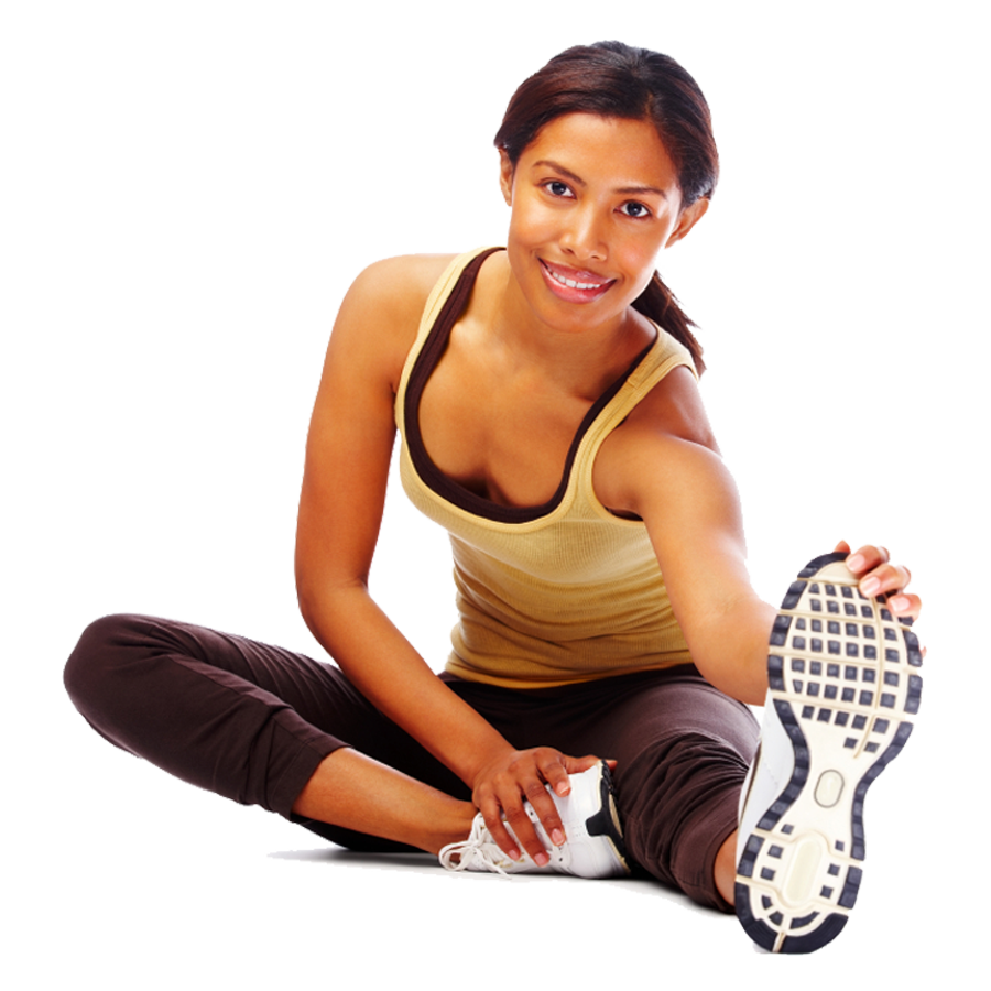 Woman_ Performing_ Seated_ Hamstring_ Stretch PNG