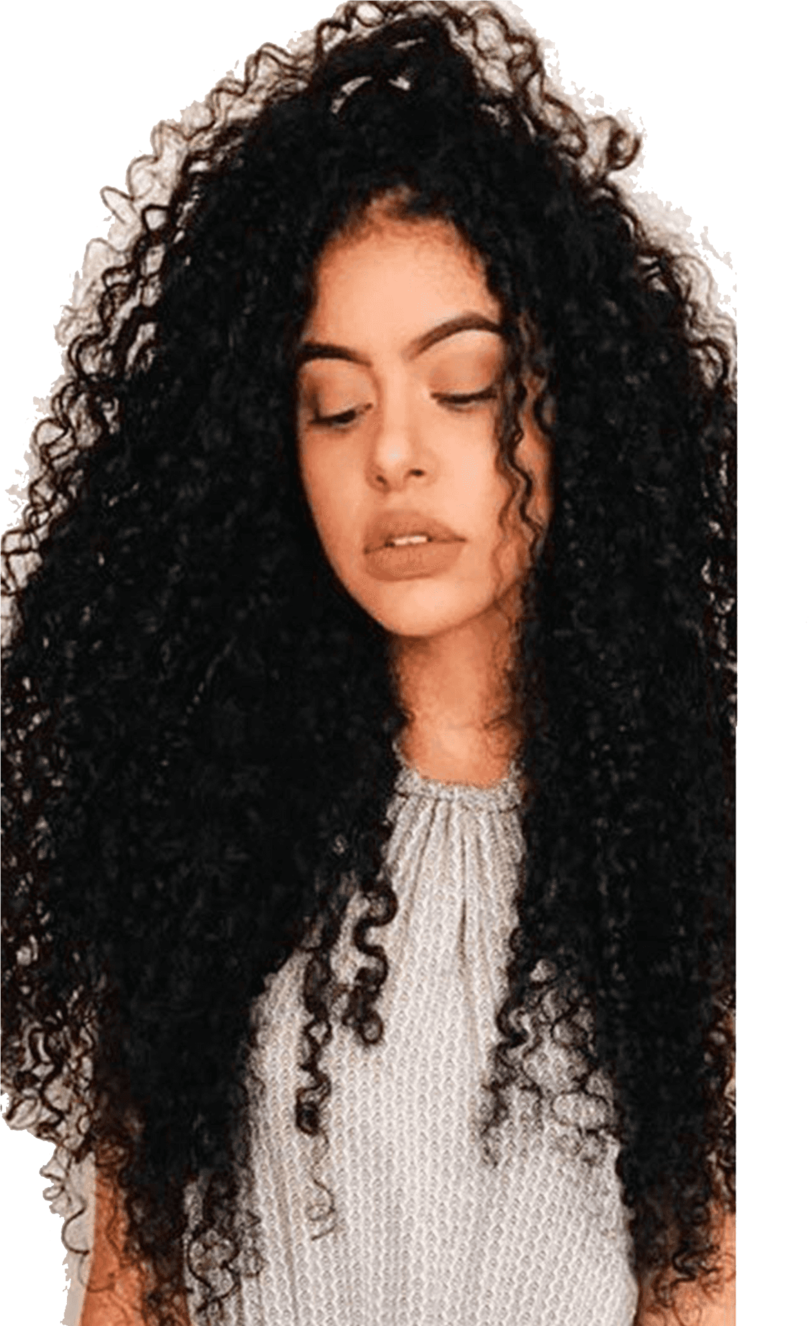 Download Woman_with_ Luxurious_ Curly_ Hair | Wallpapers.com