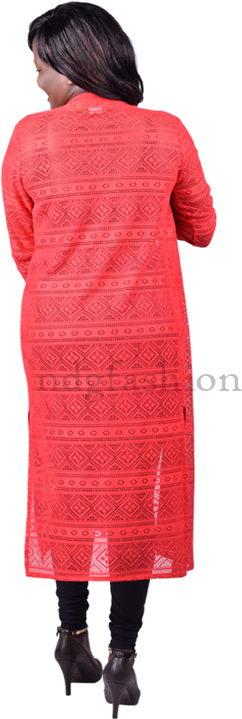 Womanin Red Dressand Black Heels PNG