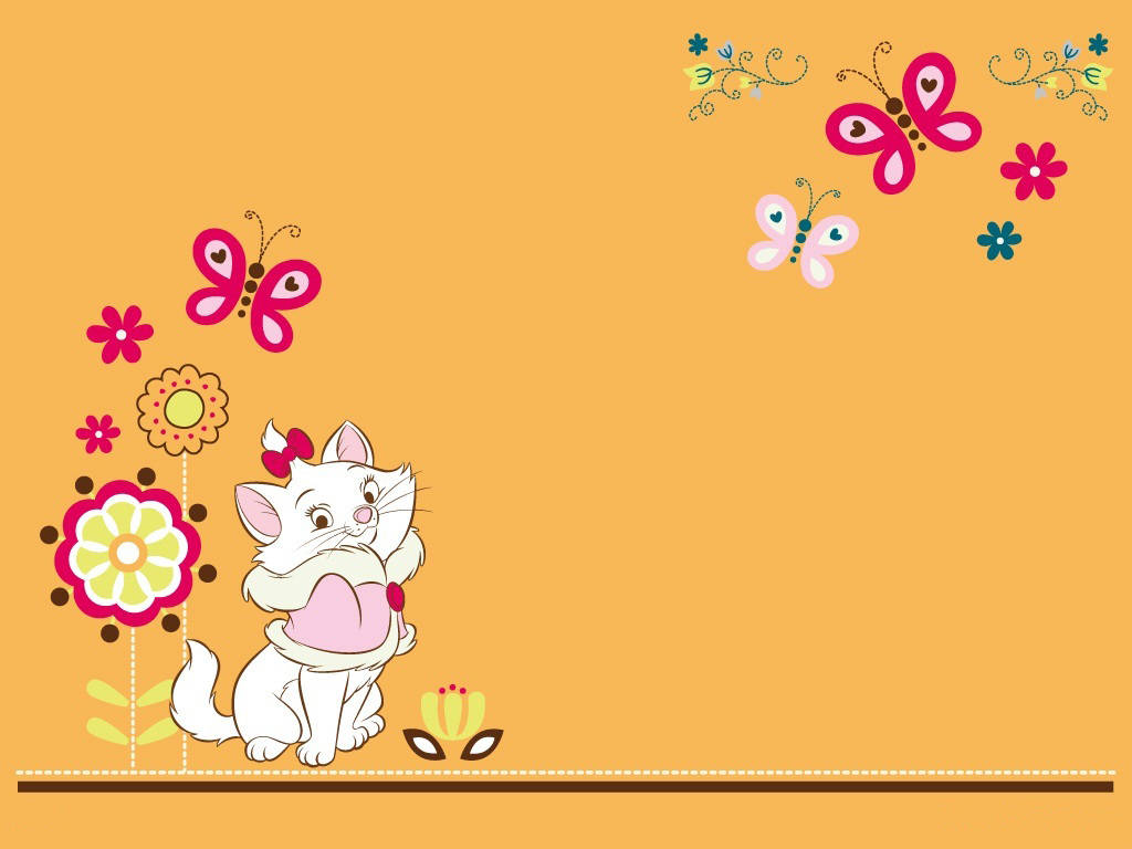 Womanly Marie Cat Wallpaper