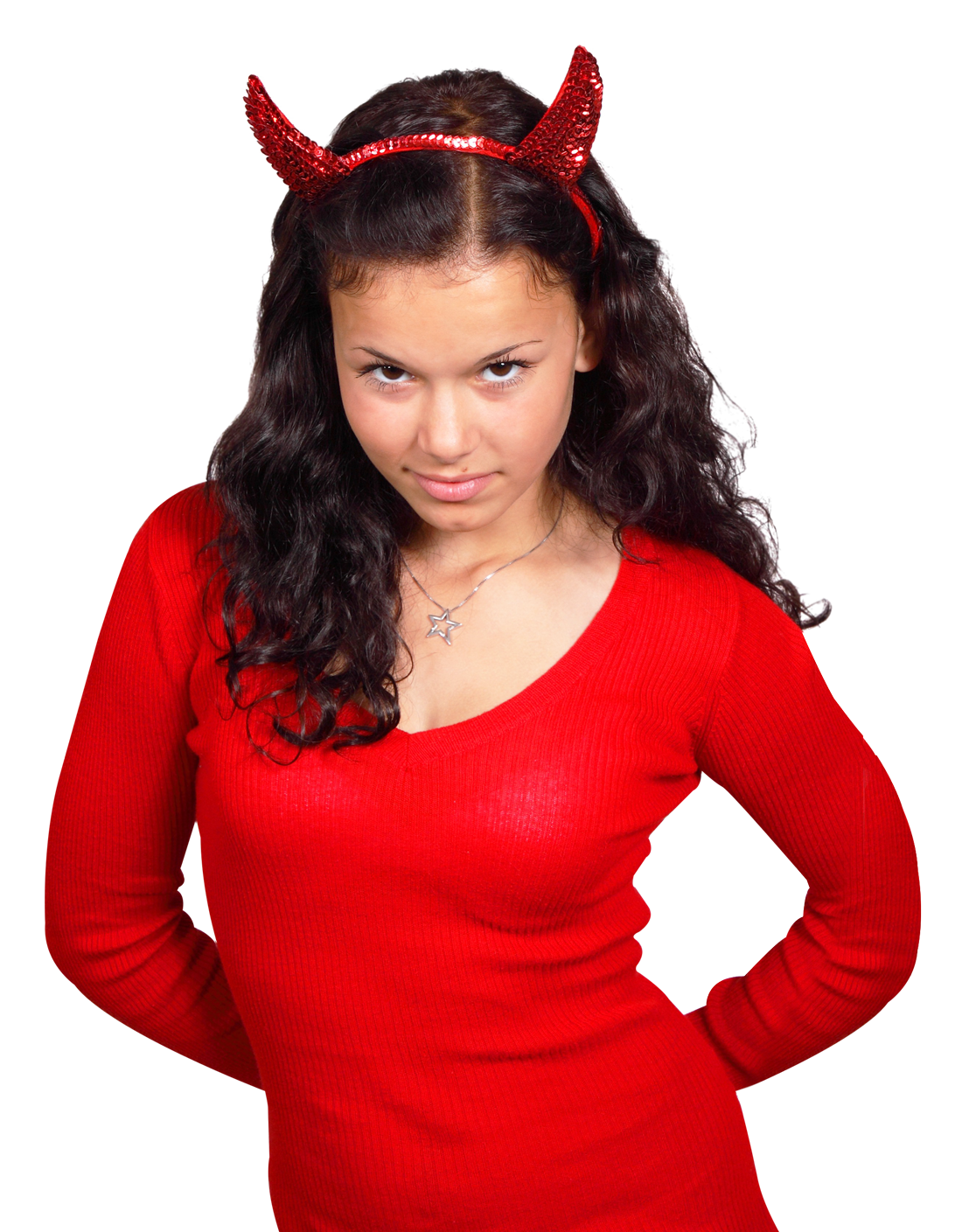 Womanwith Devil Horns PNG