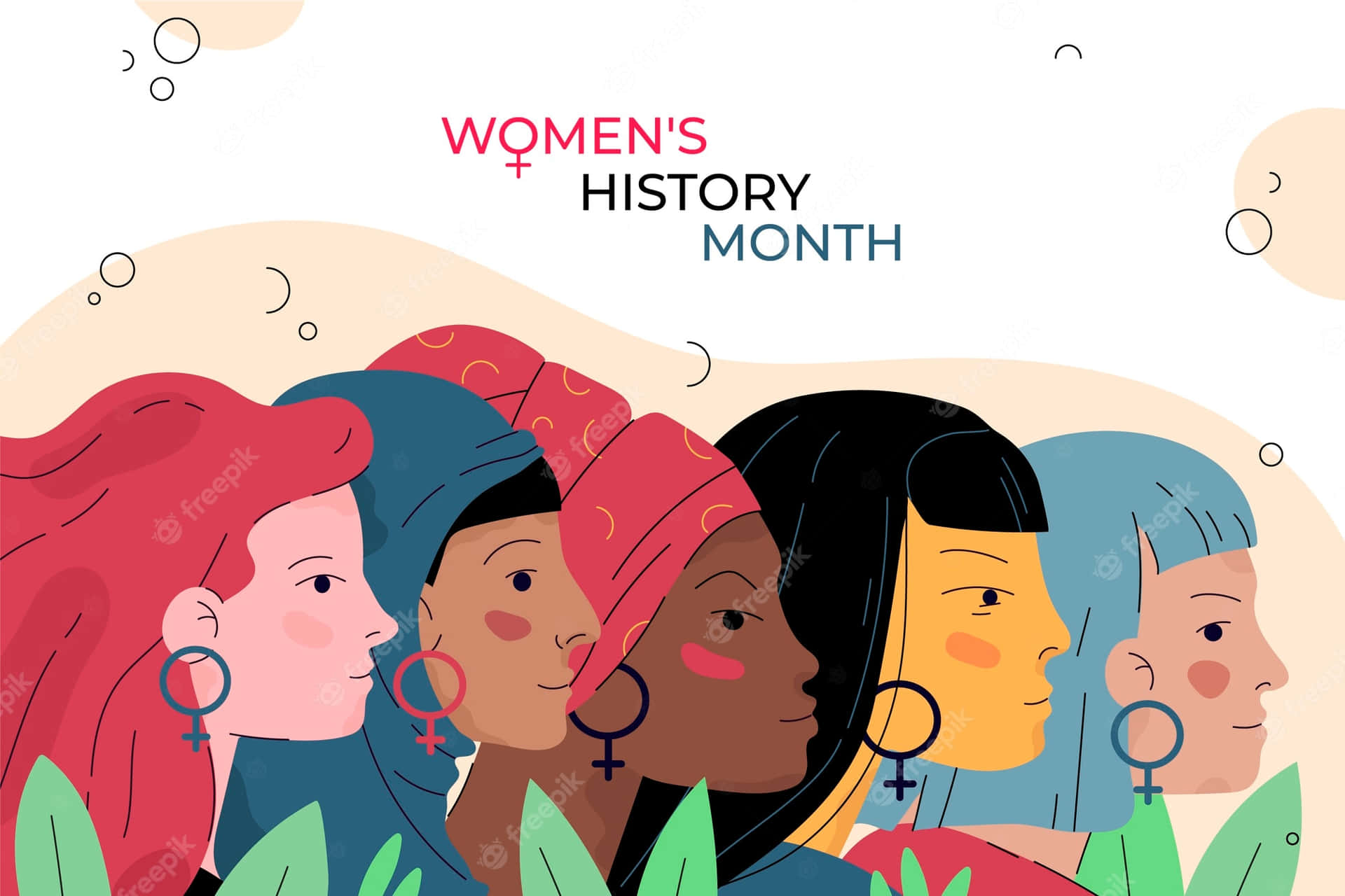 Women's History Month Vector Illustration