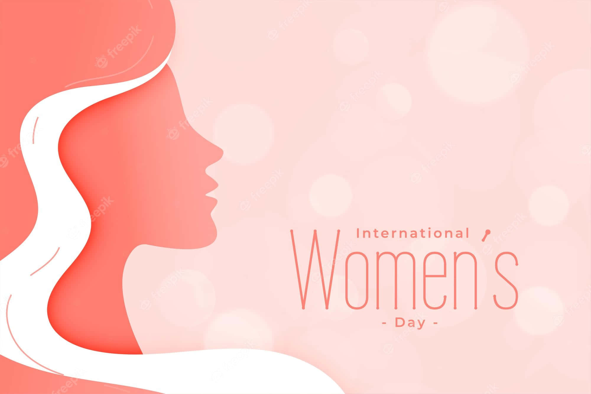 International Women's Day Background With A Woman's Silhouette