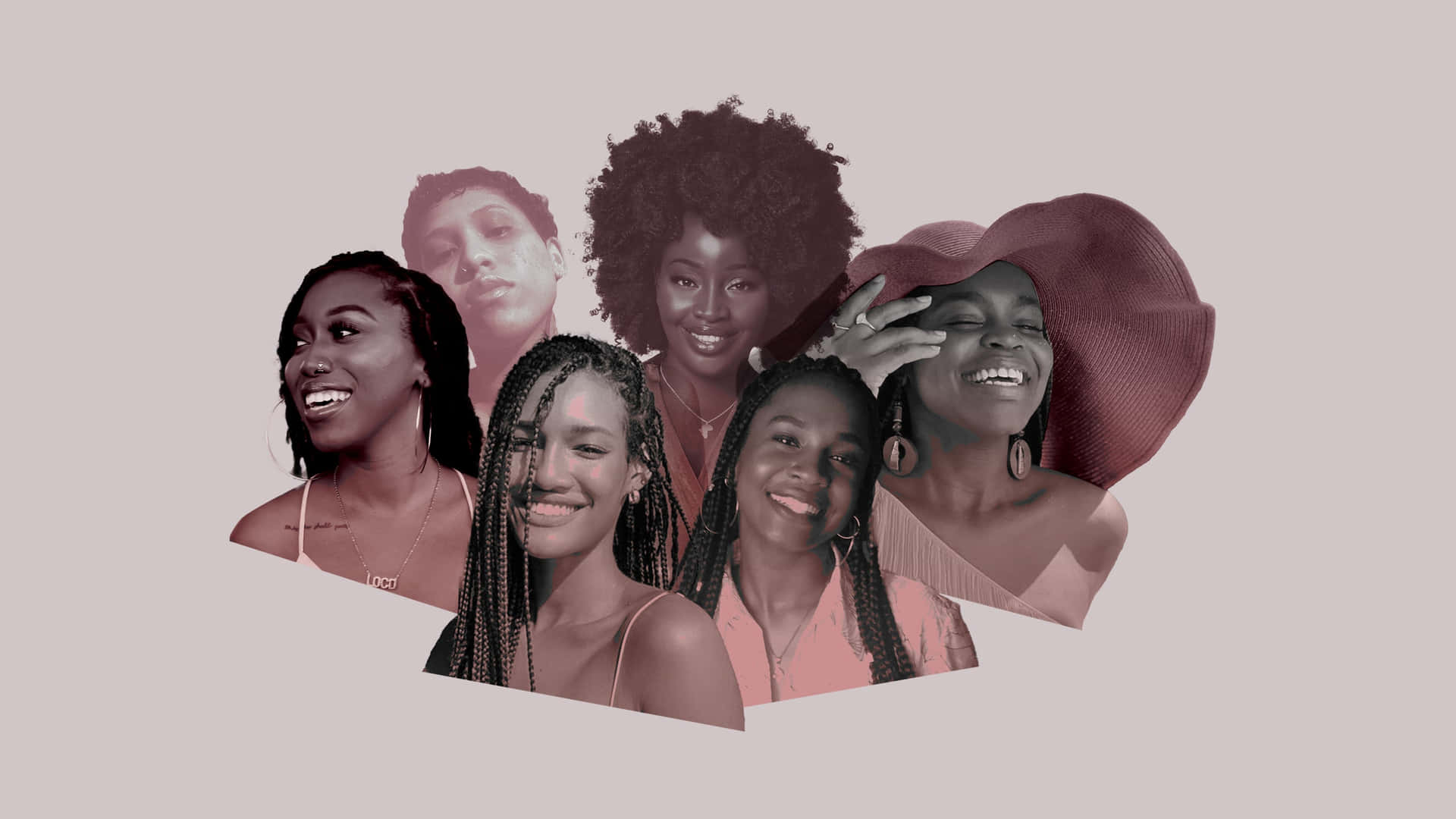 A Collage Of Women With Afro Hair