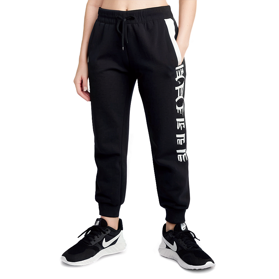 Women's Black Sweatpants Png Nsq70 PNG