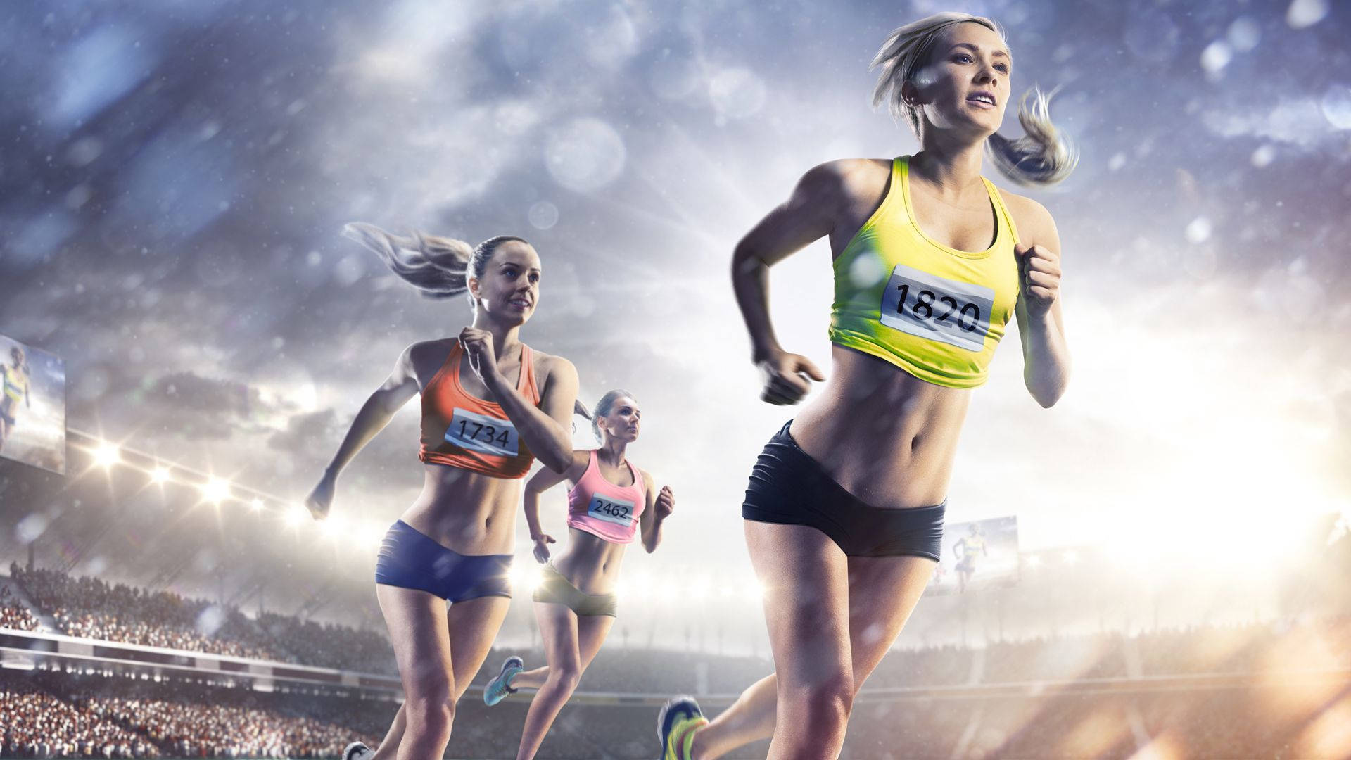 Women's Running Athletics Wallpaper