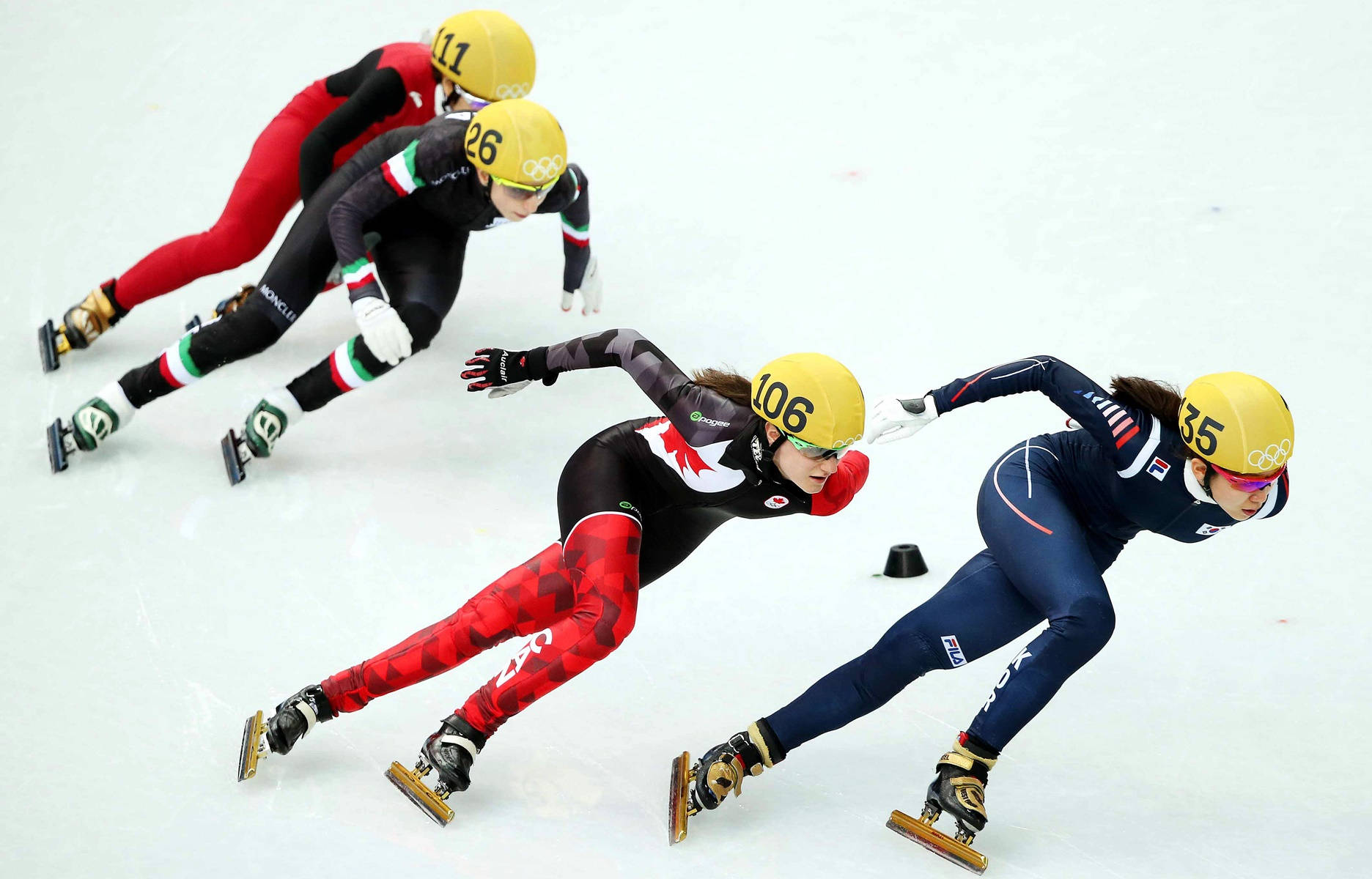 Pattinaggiodi Velocità Femminile Olimpiadi 2014 Sfondo